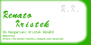 renato kristek business card